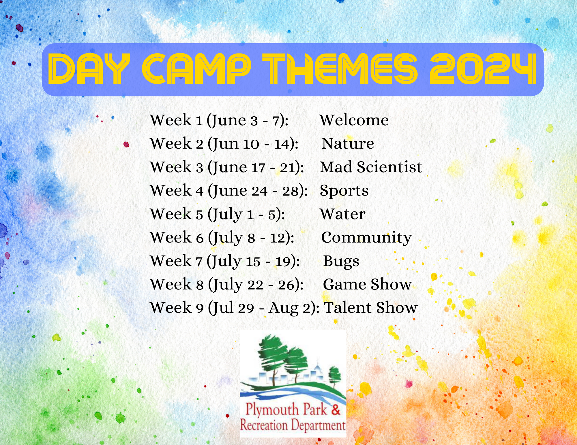 2024 day camp themes